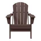 Polytrends Laguna Fade Resistant All Weather Outdoor Patio Folding Adirondack Chair