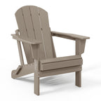 Polytrends Laguna Fade Resistant All Weather Outdoor Patio Folding Adirondack Chair