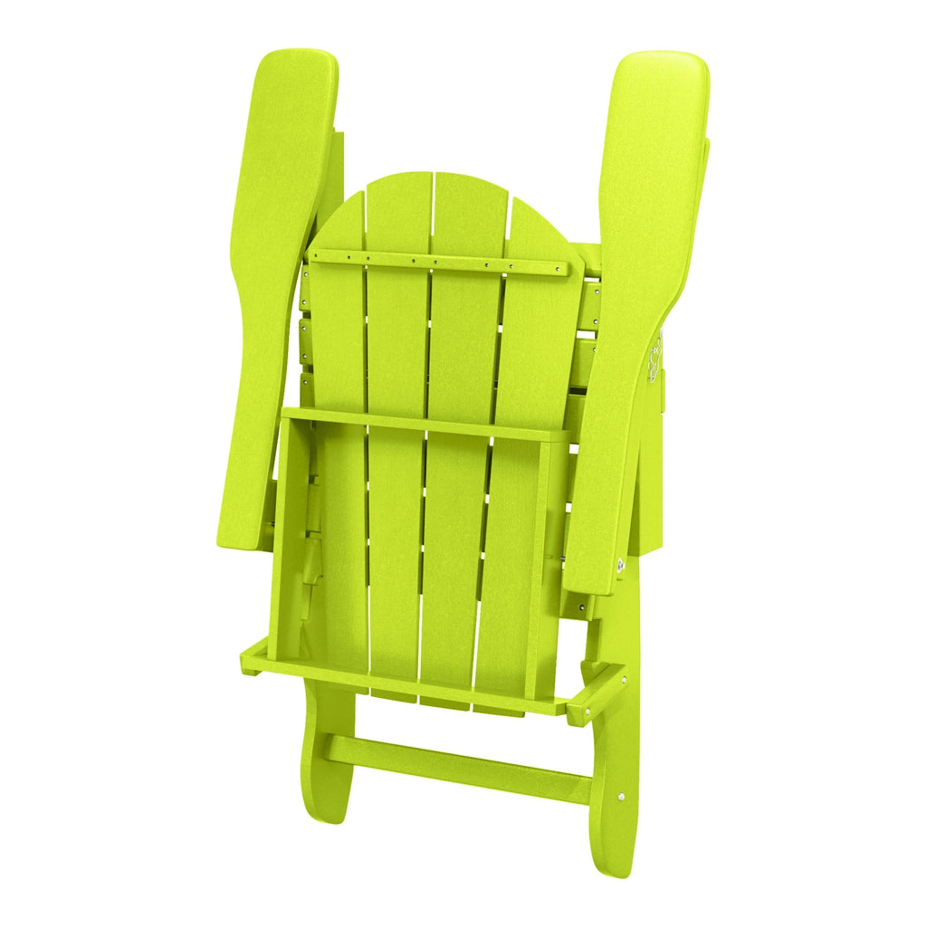 Polytrends Laguna Fade Resistant All Weather Outdoor Patio Folding Adirondack Chair