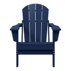 Polytrends Laguna Fade Resistant All Weather Outdoor Patio Folding Adirondack Chair