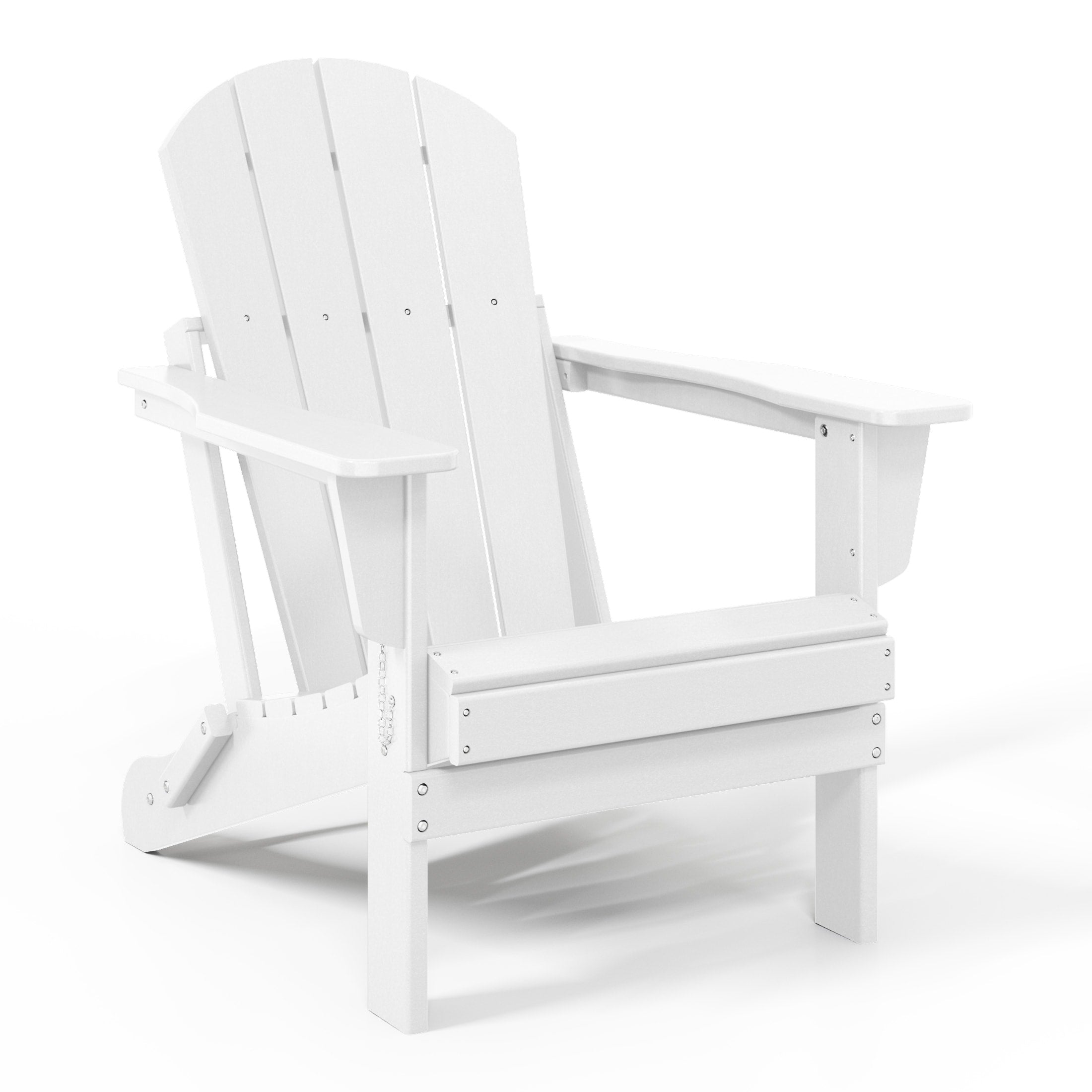 Polytrends Laguna Fade Resistant All Weather Outdoor Patio Folding Adirondack Chair