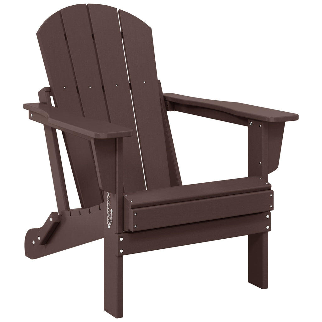 Polytrends Laguna Fade Resistant All Weather Outdoor Patio Folding Adirondack Chair
