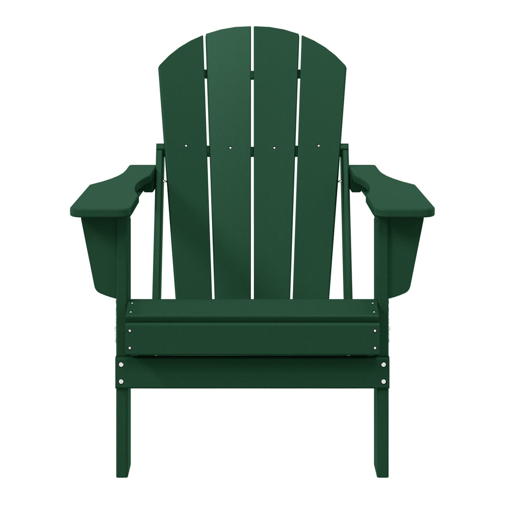 Polytrends Laguna Fade Resistant All Weather Outdoor Patio Folding Adirondack Chair