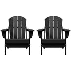 Polytrends Laguna Weather Resistant Outdoor Patio Folding Adirondack Chairs (Set of 2)