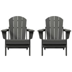 Polytrends Laguna Weather Resistant Outdoor Patio Folding Adirondack Chairs (Set of 2)