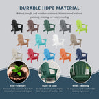 Polytrends Laguna Weather Resistant Outdoor Patio Folding Adirondack Chairs (Set of 2)