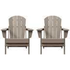 Polytrends Laguna Weather Resistant Outdoor Patio Folding Adirondack Chairs (Set of 2)