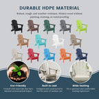 Polytrends Laguna Weather Resistant Outdoor Patio Folding Adirondack Chairs (Set of 4)