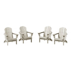 Polytrends Laguna Weather Resistant Outdoor Patio Folding Adirondack Chairs (Set of 4)