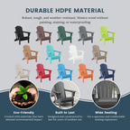 Polytrends Laguna Weather Resistant Outdoor Patio Folding Adirondack Chairs (Set of 4)