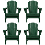 Polytrends Laguna Weather Resistant Outdoor Patio Folding Adirondack Chairs (Set of 4)