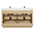 Porto Bath Vanity with White Quartz Stone Top without Mirror