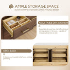 Porto Bath Vanity with White Quartz Stone Top without Mirror