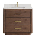 Porto Bath Vanity with White Quartz Stone Top without Mirror