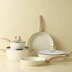 Pots and Pans Set Non stick, Ceramic Cookware Set Nonstick Kitchen Cooking Set w/Frying Pan Saucepan Saute Pan Casserole
