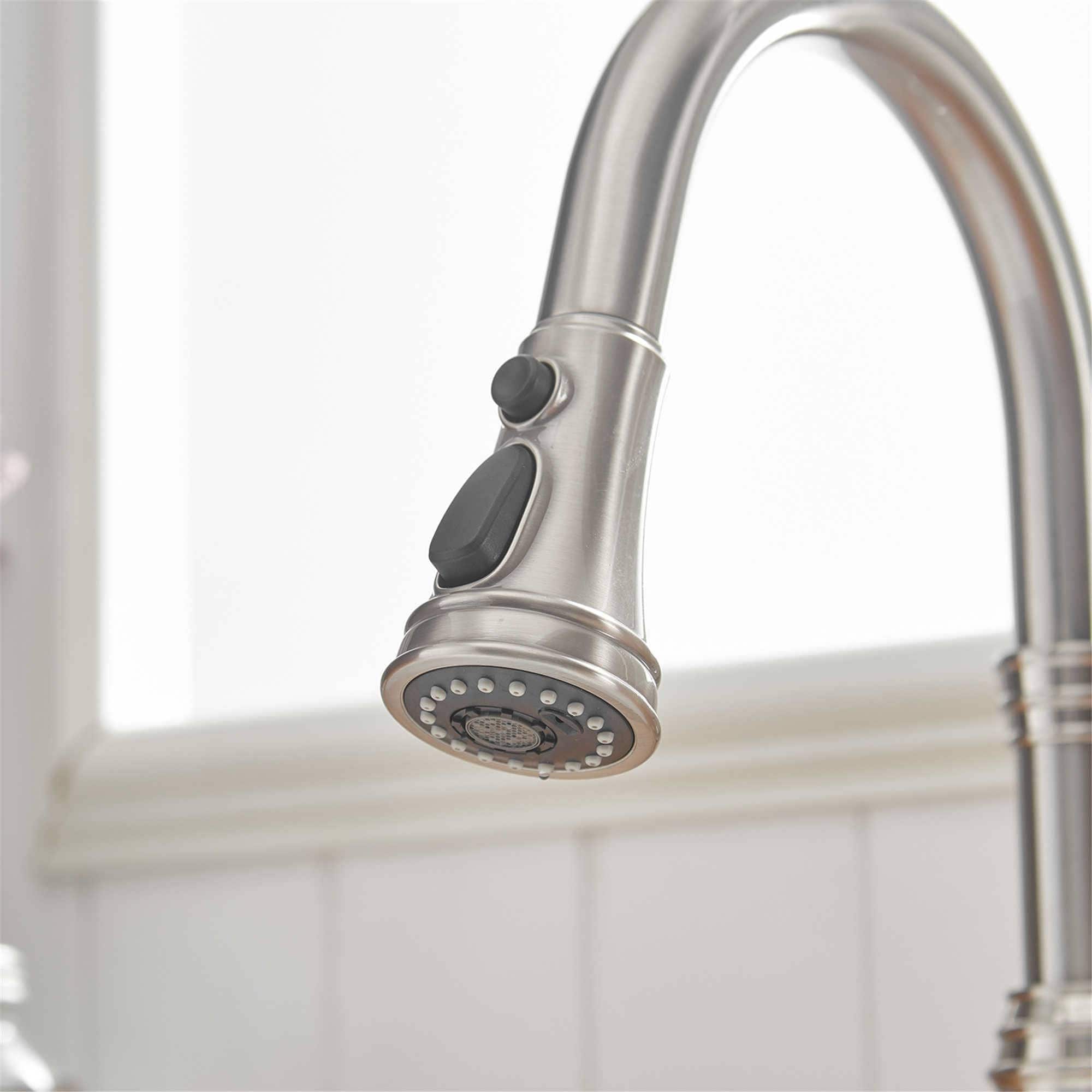 Pull Down Kitchen Faucet Single Handle Modern One Hole Kitchen Sink Faucets With Pull Down Sprayer Basin Tap With Deck Plate