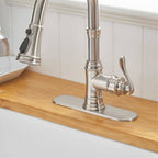 Pull Down Kitchen Faucet Single Handle Modern One Hole Kitchen Sink Faucets With Pull Down Sprayer Basin Tap With Deck Plate