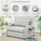 Pull Out Sofa Sleeper 3 in 1 with 2 Wing Table