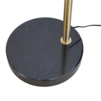 Q-Max 81 Steel Adjustable Arching Floor Lamp With Extra Large Shade and Marble Base