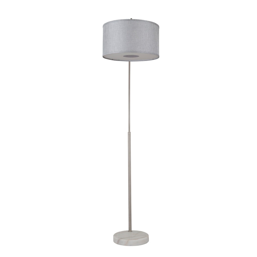 Q-Max 81 Steel Adjustable Arching Floor Lamp With Extra Large Shade and Marble Base