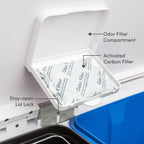 Qualiazero 16 Gal (8 Gal dual unit) Rectangular Recycle Step Can - Stainless Steel