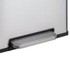 Qualiazero 16 Gal (8 Gal dual unit) Rectangular Recycle Step Can - Stainless Steel