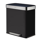 Qualiazero 16 Gal (8 Gal dual unit) Rectangular Recycle Step Can - Stainless Steel