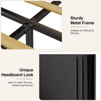 Queen/ Full Vertical Channels Upholstered Bed with Wingback Headboard