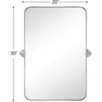 TEHOME Jonathan Rectangle Pivot Tilt Metal Wall Mirror