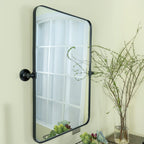 TEHOME Jonathan Rectangle Pivot Tilt Metal Wall Mirror
