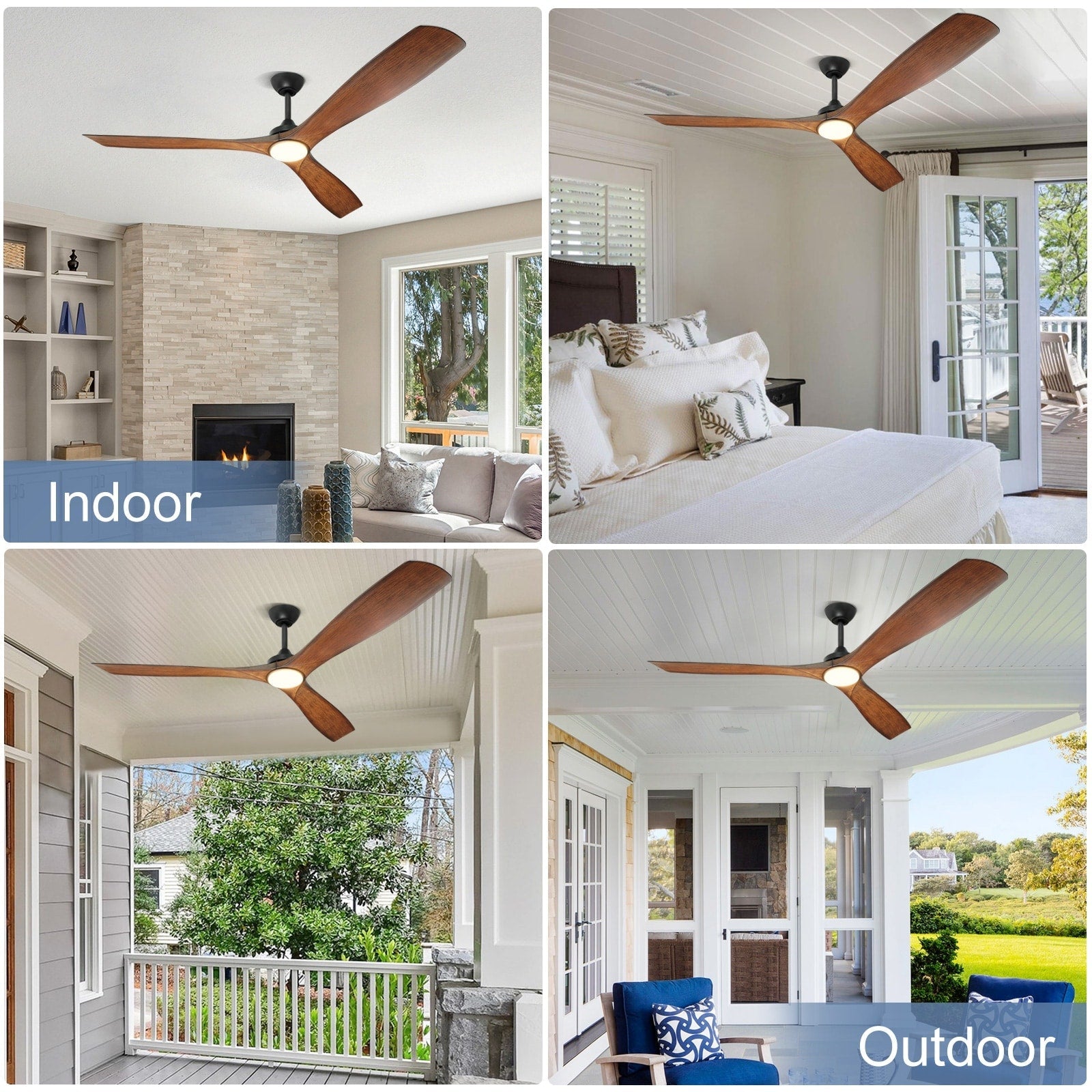 Remote Ceiling Fan with Lights Flush Mount