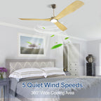 Remote Ceiling Fan with Lights Flush Mount