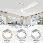 Remote Ceiling Fan with Lights Flush Mount