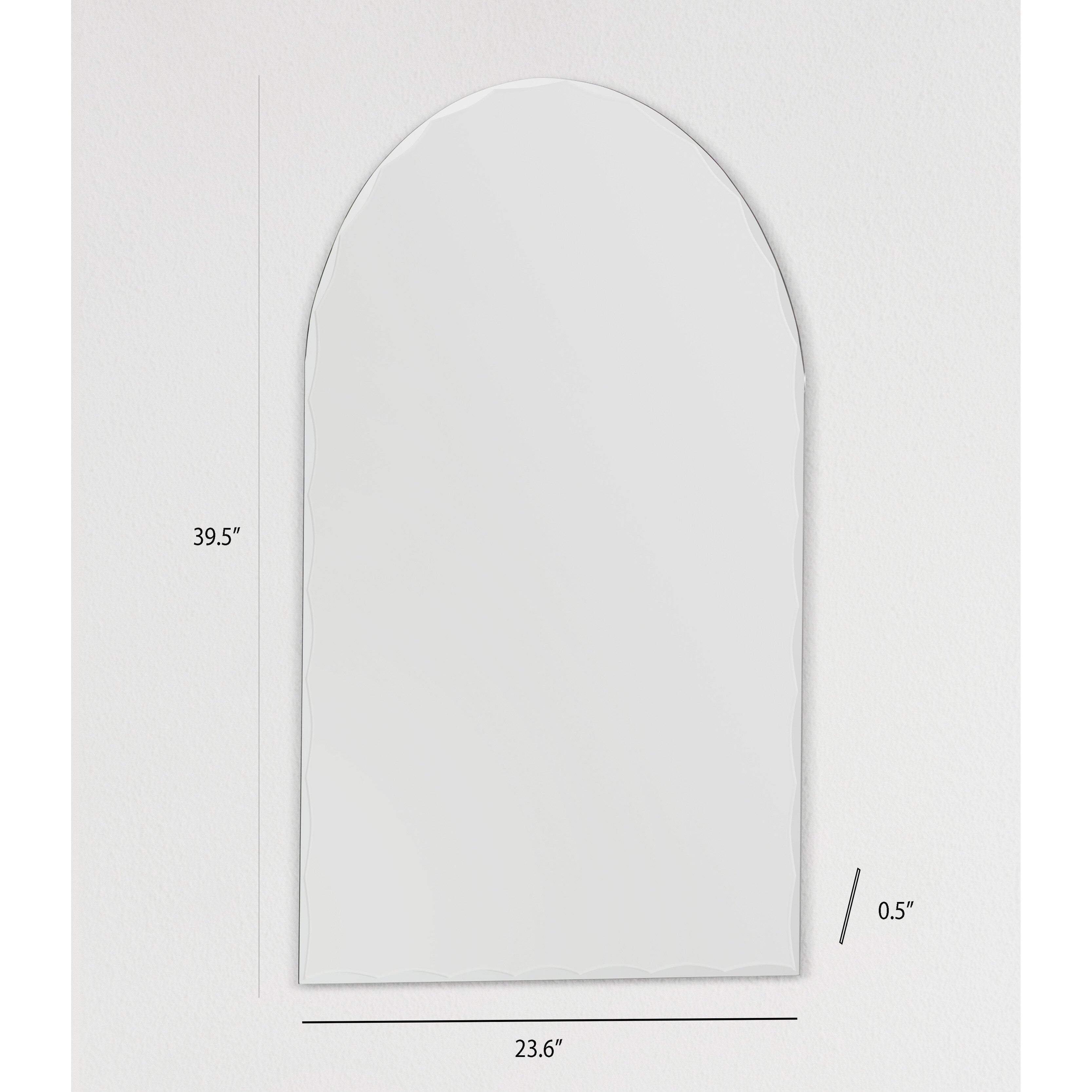Rita Arch Modern Frameless Bathroom Vanity Mirror