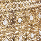 River of Goods Bryar Brass and Crystal 23.5W 3-Light Chandelier - 23.5 x 23.5 x 61.5