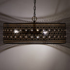 River of Goods Bryar Brass and Crystal 23.5W 3-Light Chandelier - 23.5 x 23.5 x 61.5