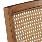 Ronda Beige Linen Rattan Back Dining Chairs (Set of 2)