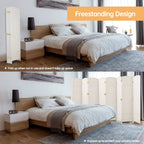 Room Divider 6 FT Tall Weave Fiber Freestanding Privacy Screen Folding Screen