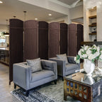 Room Divider Folding Privacy Screen Tall Partition Foldable Wall 8 Panel - 96” L x 19.50” W x 69” H