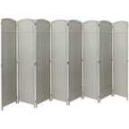 Room Divider Folding Privacy Screen Tall Partition Foldable Wall 8 Panel - 96” L x 19.50” W x 69” H