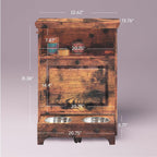 Roomfitters Dog Feeding Station with 2 Elevated Dog Bowls, Tilt Out Pet Feeding Cabinet Station