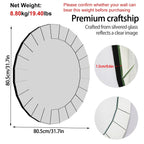 Round Wall Decor Art Glass Mirror Accent Venetian Ornate Mirror - 32x32