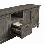 Rustic 72-Inch TV Stand with Adjustable Shelves, Hidden Storage - 72 in Width
