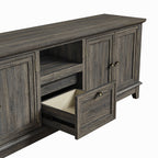 Rustic 72-Inch TV Stand with Adjustable Shelves, Hidden Storage - 72 in Width