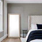 Rustic Full-Length Floor Mirror - 66 x 32 Rectangular Wood Frame Full Body Mirror for Living room, Bedroom