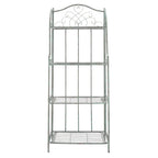 SAFAVIEH Bryn Victorian Wrought Iron 4-Tier Outdoor Bakers Rack - 25 In. W x 15 In. D x 63 In. H - 25W x 15D x 63H