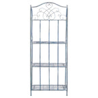 SAFAVIEH Bryn Victorian Wrought Iron 4-Tier Outdoor Bakers Rack - 25 In. W x 15 In. D x 63 In. H - 25W x 15D x 63H