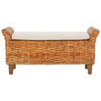 SAFAVIEH Danna Brown Bench - 43.9 x 14.8 x 21.1 - 44W x 15D x 21H