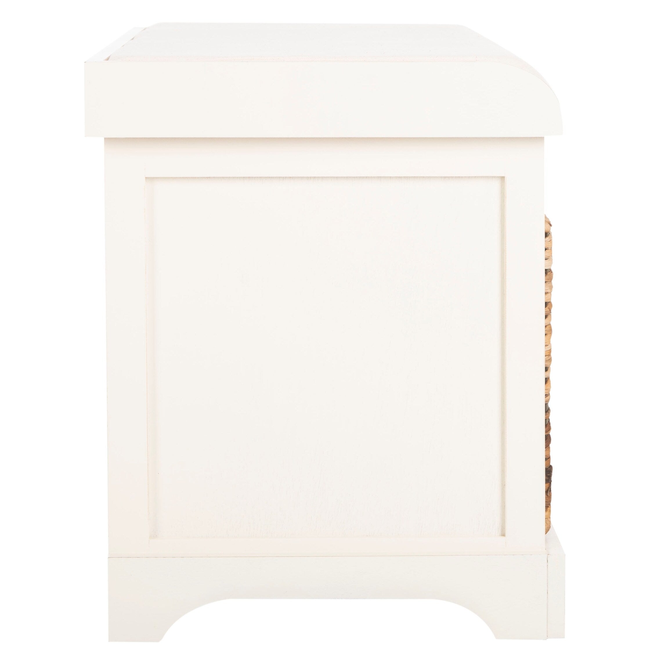 SAFAVIEH Euphemia Brown Woven Storage Basket Bench - 33.5 x 16.1 x 19.9 - 34Wx16Dx20H