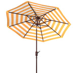 SAFAVIEH Hadire Inside Out Striped 9 Ft Crank Outdoor Umbrella